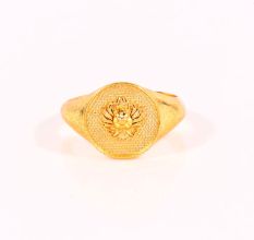 Brass Lion Designer Ring for Men with 22k Gold Plating Gift for Him